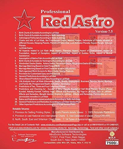 Red Astro Professional 6.0 Software (Mindsutra) - Googie Store India