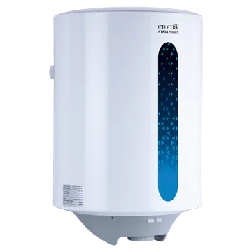 Croma 15 Litre 5 Star Vertical Storage Geyser with Temperature Control Knob (White) - Googie Store India