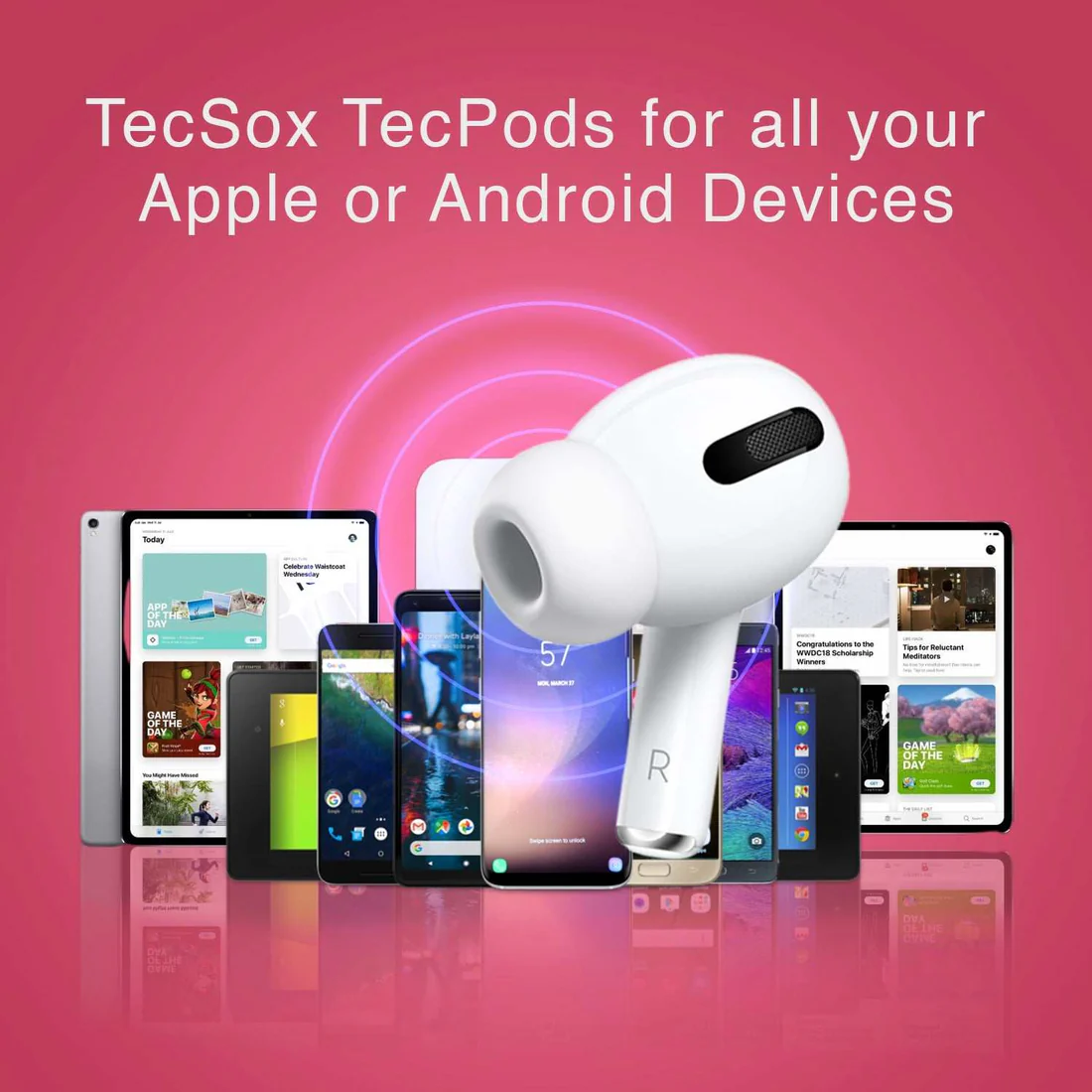 Tecsox Tecpod Earbuds / Wireless Headphone  - Googie Store India