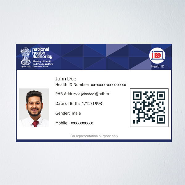 ABHA Health ID PVC Waterproof Card 
